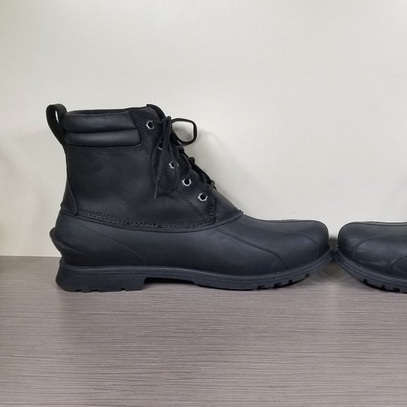 UGG Rain Ready Gatson Mid Boot, Black Waterproof Leather,  Mens Sizes 9 / 42 - Picture 6 of 12